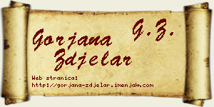 Gorjana Zdjelar vizit kartica